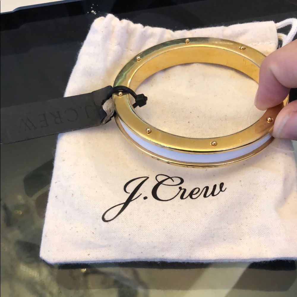J. Crew gold and white bengal bracelet